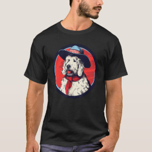 T-shirt Vieux mouton anglais Cow-boy Chien drôle Far West