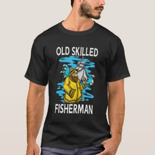 T-shirt Vieux pêcheur expérimenté pêcheur pêche