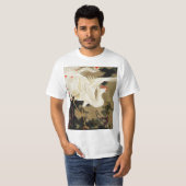 T-shirt Vieux pin et Phénix blanc par Ito Jakuchu (Devant entier)