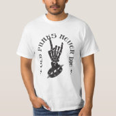 T-shirt Vieux Punks Ne Meurent Jamais Skeleton Rock Sur Go (Devant)