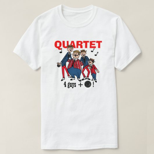 T-shirt Vieux quartet de raseur-coiffeur de mode (Design devant)