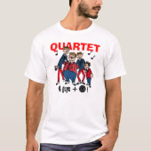 T-shirt Vieux quartet de raseur-coiffeur de mode (Devant)