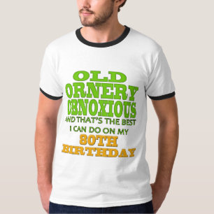 T-shirt Vieux quatre-vingtième cadeaux d'anniversaire