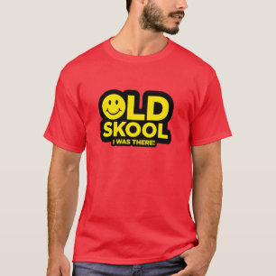T-shirt Vieux Skool - j'étais là chemise - rouge acide