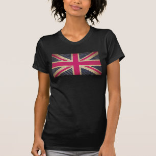T-shirt Vieux Union Jack en Tee - shirt Drapeau rose