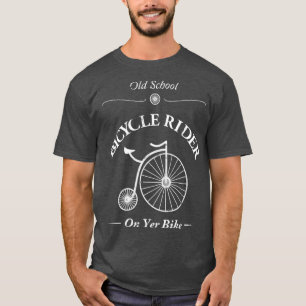 T-shirt Vieux Vélo De L'École Sur Yer Vélo Vintage Rétro
