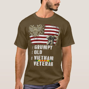 T-shirt Vieux Vietnam vieux grincheux Drapeau américain Vi