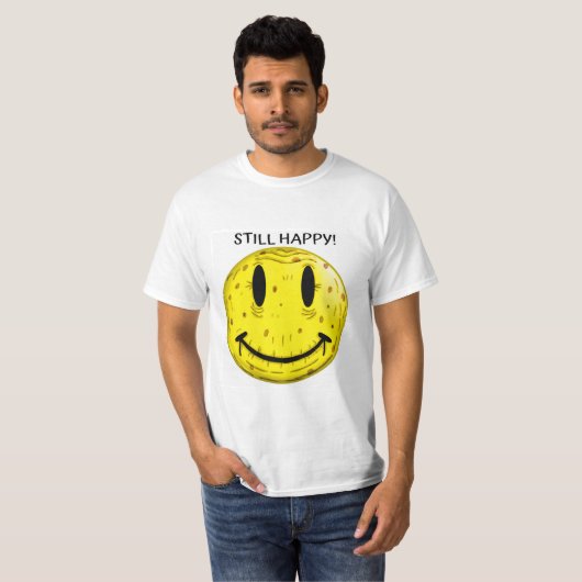 T-SHIRT VIEUX VISAGE HEUREUX. ANCIEN MAIS ENCORE HEUREUX (Devant entier)