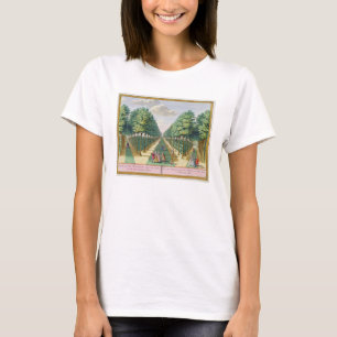 T-shirt View of the wood to the house and the two side ave