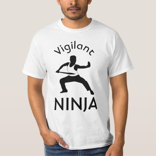 T-shirt Vigilant Ninja drôle personnalisable (Devant)