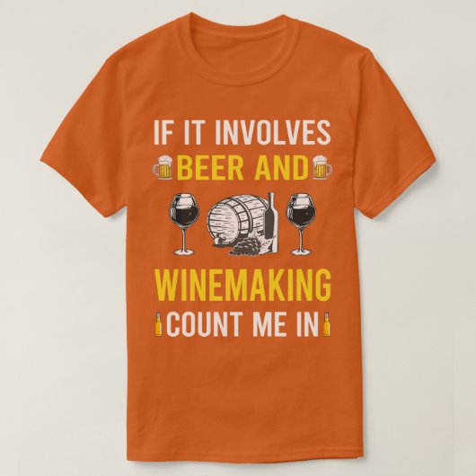 T-shirt Vigneuse De Bière Et De Vin (Design devant)