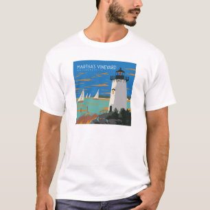 T-shirt Vignoble de Martha, Massachusetts   Phare