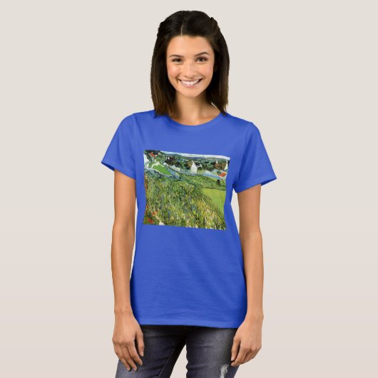 T-shirt Vignobles avec vue sur Auvers par Vincent van Gogh (Devant entier)