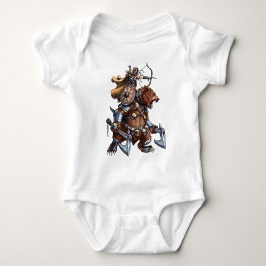 T-shirt Viking Archer Riding War Bear (Devant)