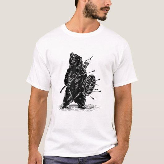 T-shirt Viking Bear Warrior T-shirt Polar Bear T-s (Devant)