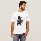 T-shirt Viking Bear Warrior T-shirt Polar Bear T-s (Devant entier)