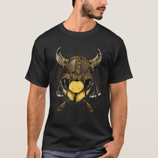 T-shirt Viking Bee Renaissance Norse médiéval Pagan Valhal (Devant)