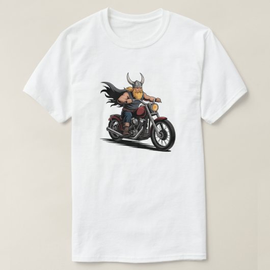 T-shirt Viking Biker Motorcycle Rider Cool Graphic (Design devant)