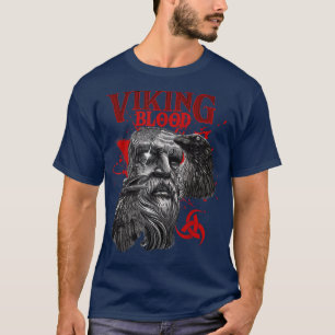 T-shirt Viking Blood Odin et la culture corbeau des Viking
