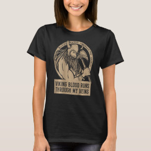 T-shirt Viking Blood traverse mes veines ARRIÈRE-PLAN Viki