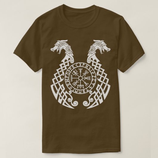 T-SHIRT VIKING COMPASS BLANC (Design devant)