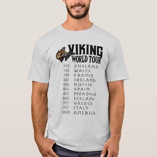 T-shirt Viking Conquest World tour drôle cadeau (Devant)