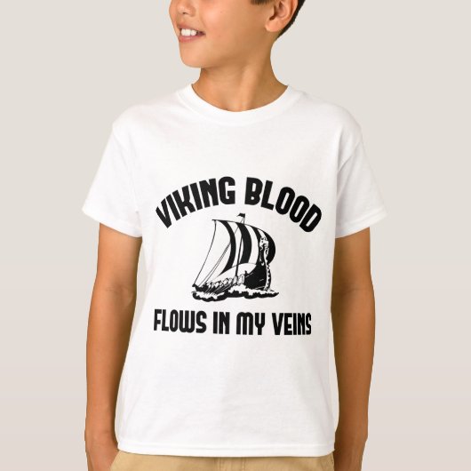 T-shirt Viking Flux De Sang Dans Mes Veines (Devant)