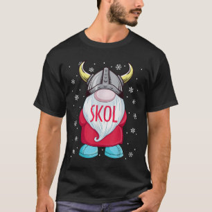 T-shirt Viking Gnome Skol Noël Norse Pajama Viking Me