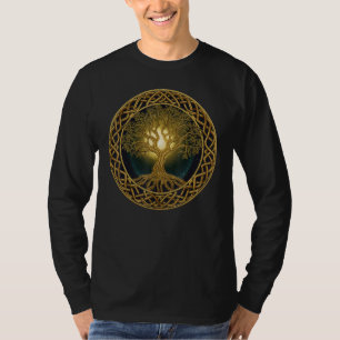 T-shirt Viking Knot Yggdrasil sur Celtic Sun et Moon Tree