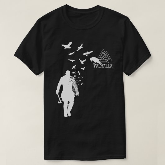 T-shirt Viking Ragnar Lodbrok Valhalla Odin Ravens Pullove (Design devant)