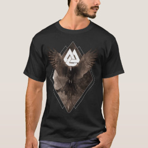 T-shirt Viking Raven Valknut Valhalla Hugin Munin Celtic A