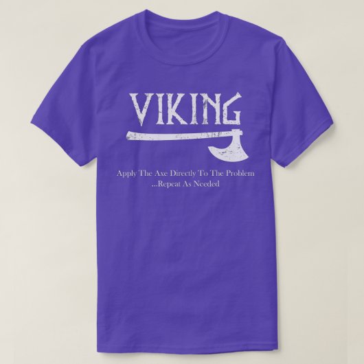 T-shirt Viking s Appliquer le x directement au problème (Design devant)