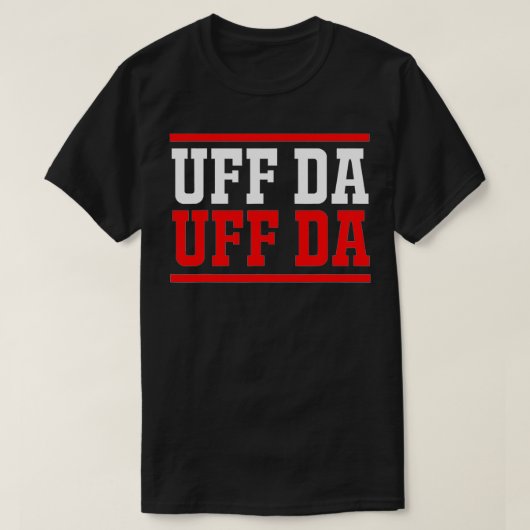 T-shirt Viking Scandinave Uff Da Norvégien (Design devant)