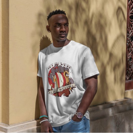 T-shirt Viking Ship Funny Shopping Citation