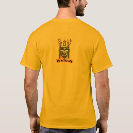 T-shirt Viking Skeleton Orange (Dos)