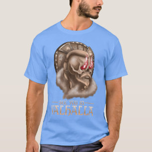 T-shirt Viking Skeleton Voir À Valhalla Raven Mytholog