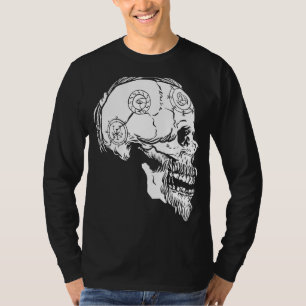 T-shirt Viking Valhalla Crâne Norse Mythologie Cheveux tre