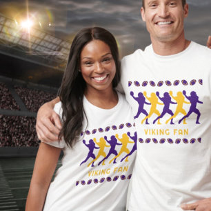 T-shirt Viking Viking violet joueur de football Silhouette