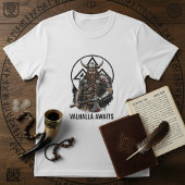 T-shirt Viking Warrior Valhalla Awaits Valknut Graphic