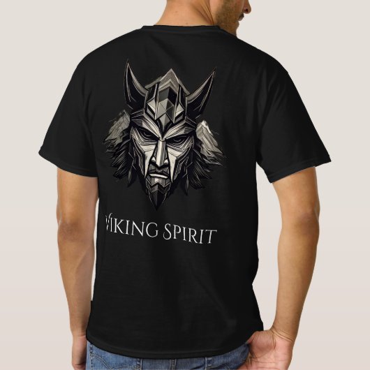 T-shirt Viking Wolf Warrior – Luxury Nordic Mask Design (Dos)
