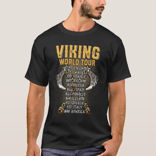 T-shirt Viking World Viking Tour Norse Viking (Devant)
