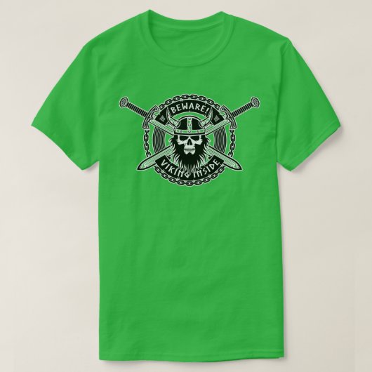 T-shirt Vikings attention sombre (Design devant)