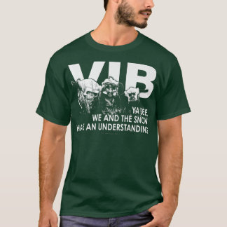 T-shirt Vikings en noir Nous et la neige