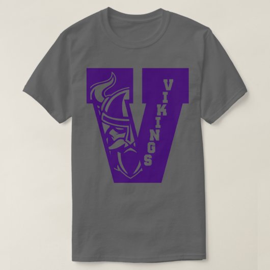 T-shirt Vikings en V Lettre Sport 1 (Design devant)