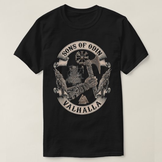 T-shirt VIKINGS LEVER-SONS D'ODIN- Valhalla Vikings Norse (Design devant)