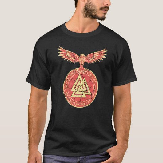 T-shirt Vikings Rune Valknut Wotan noeud Odin (Devant)