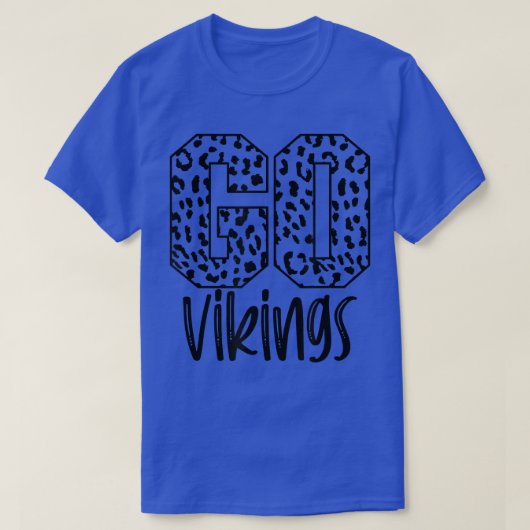 T-shirt Vikings Team Mascot School Spirit Game Nuit Leopa (Design devant)