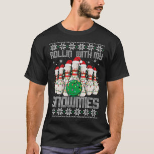 T-shirt Vilain Bowlers De Noël Lover Rollin Avec M
