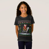 T-Shirt Vilain Loup Noël Cadeau Père Noël équitation Loup  (Devant entier)