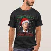 T-shirt Vilain Noël Biden Joyeux Euh Euh Vous Connaissez L (Devant)